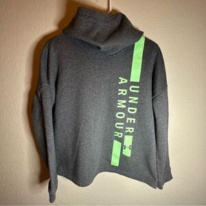 Under Armour Gray Hoodie with Neon Green Accents